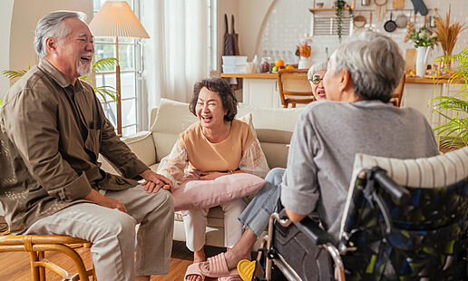 old-senior-asian-friends-retired-people-hapiness-positive-laugh-smile-conversation-together-living-room-nursing-home-seniors-participating-group-activities-adult-daycare-center
